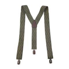 Bretelles 3 pinces Januel - Vert quadrillé